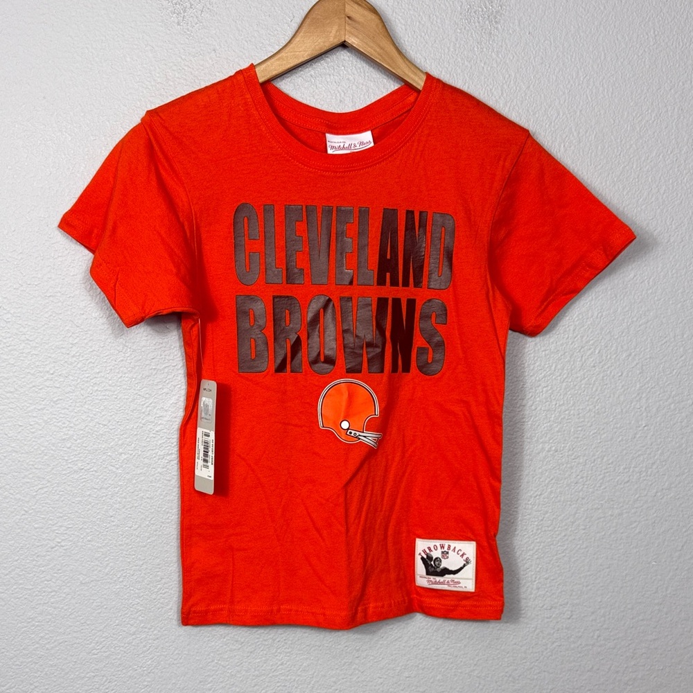 NWT Mitchell & Ness NFL Kids Cleveland Browns Graphic Tee